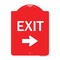 Signmission Parking Lot Sign Exit Sign Right Arrow, Red & White Aluminum Sign, 24" L, 18" H, RW-1824-23421 A-DES-RW-1824-23421 - alternate 1